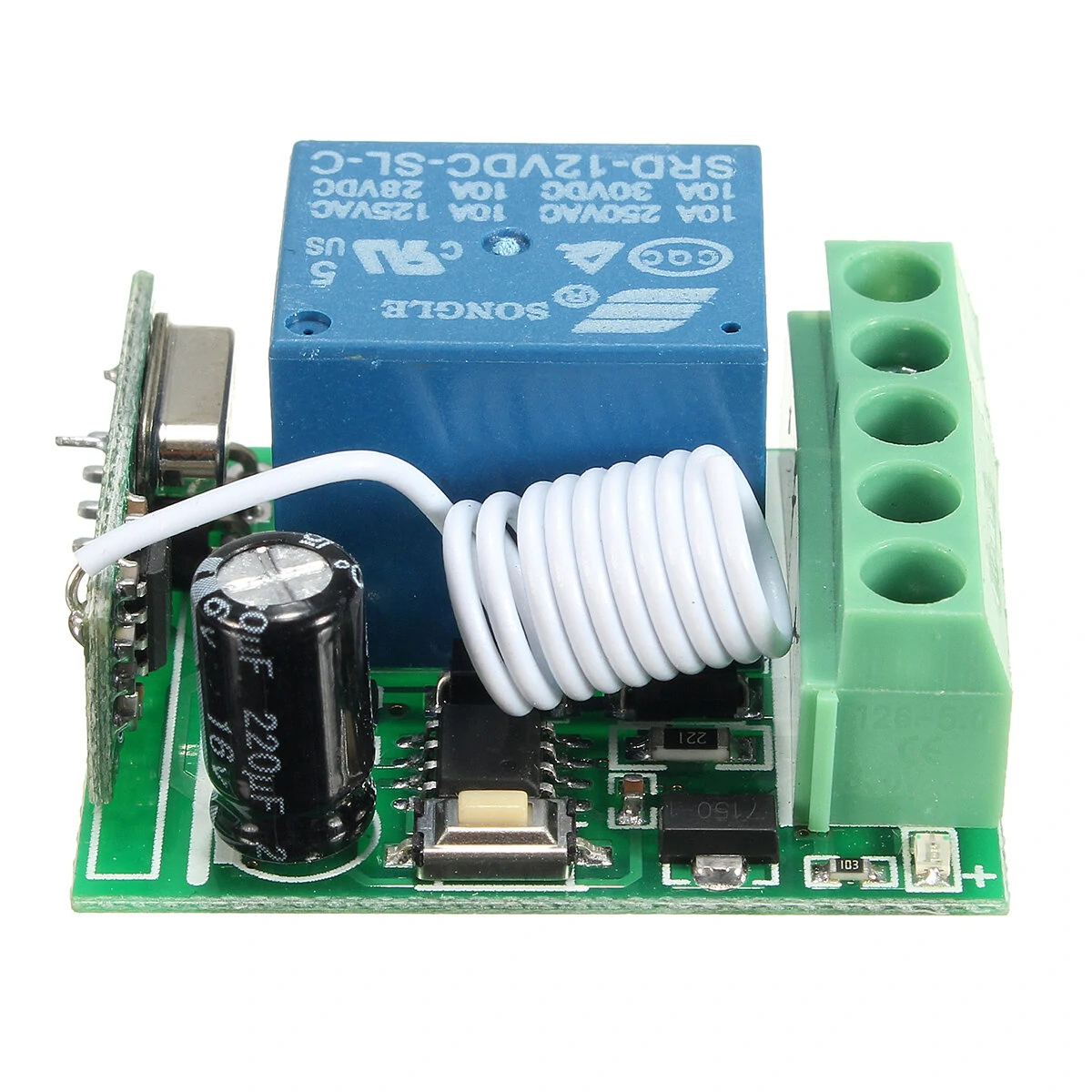 5Pcs DC12V 10A 1CH 433MHz Wireless Relay RF Remote Control Switch Receiver — view 7