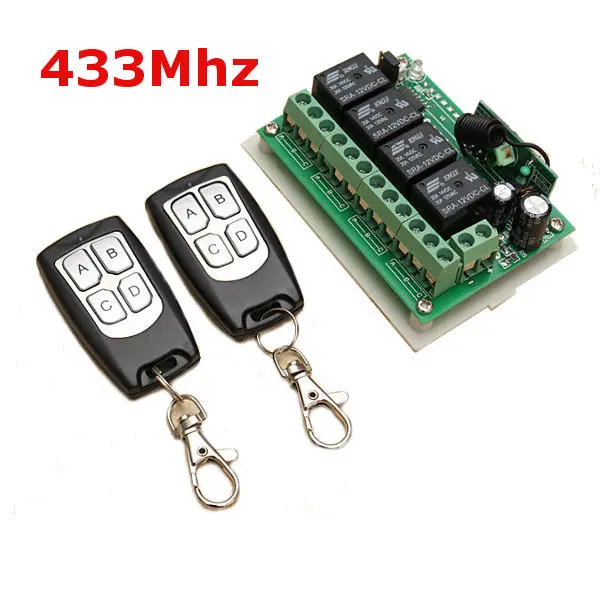 5Pcs Geekcreit® 12V 4CH Channel 433Mhz Wireless Remote Control Switch With 2 Tr — view 3