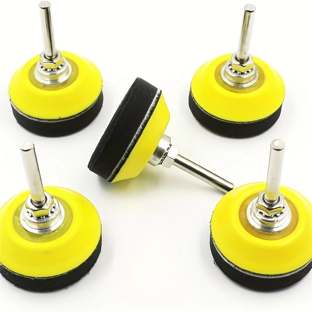 5pcs Hook and Loop Sanding Pads for Drill Attachment 2 Inch Foam Backing Compatible with Angle Grinders Sanding Polishing Pads 1/4 Shank — view 2