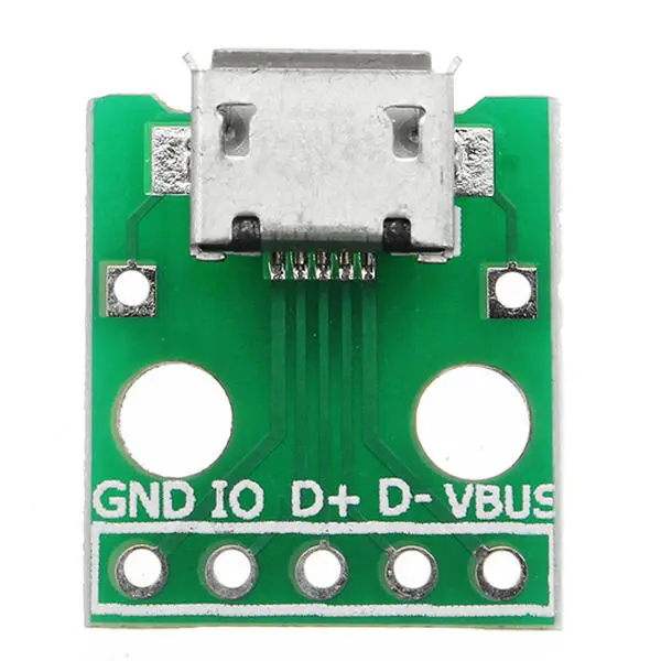 5pcs Micro USB To Dip Female Socket B Type Microphone 5P Patch To Dip 2.54mm Pin — view 6
