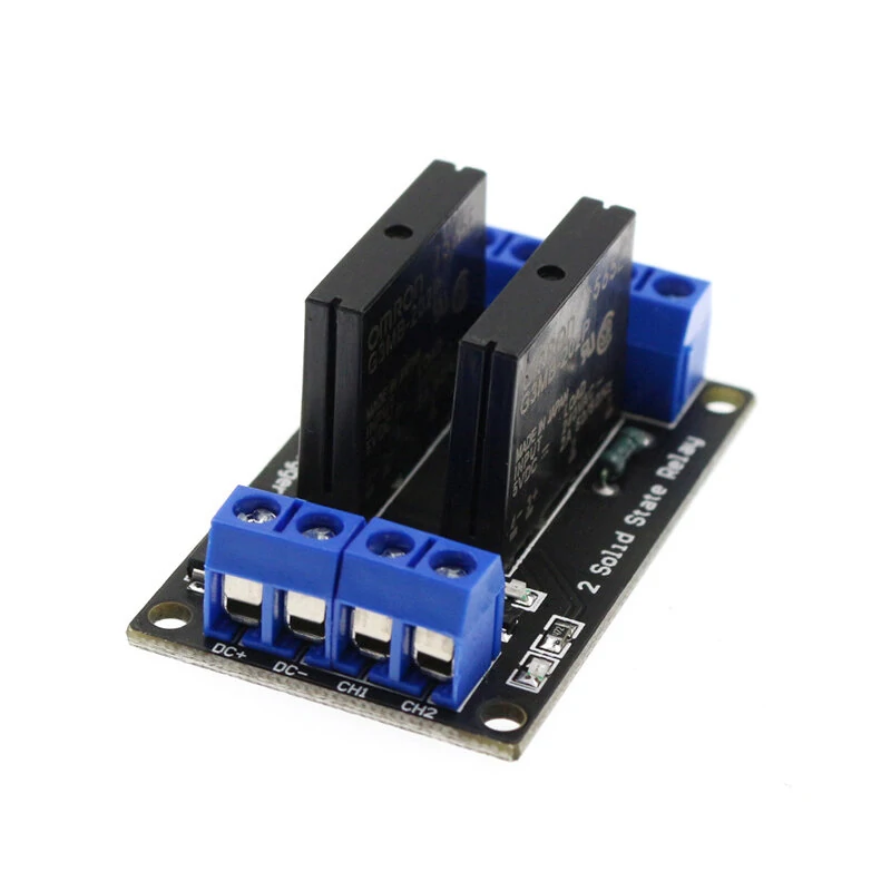 5V Relay 2 Channel SSR Low Level Solid State Relay Module 250V 2A with Fuse — view 3