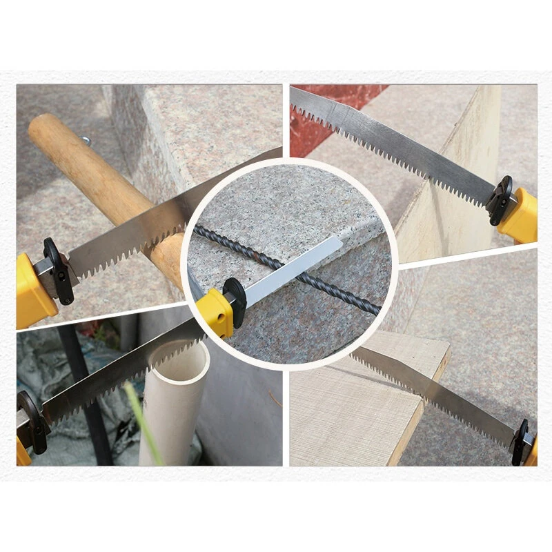 6-in-1 Multifunctional Reciprocating Saw Ergonomic ABS Handle Interchangeable Blades for Wood Metal PVC Cutting Adjustable Length Portable Tool — view 5