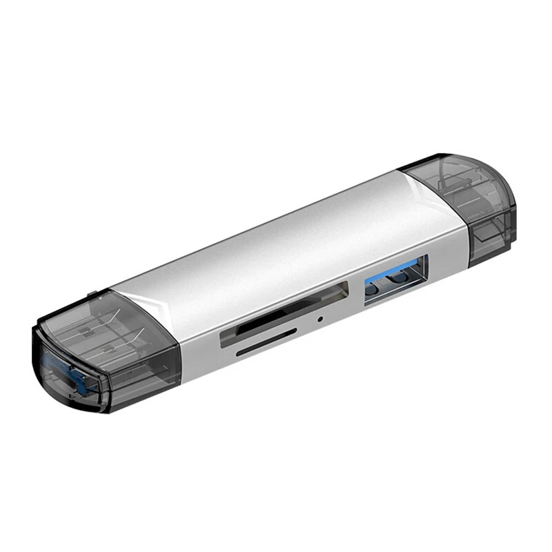 6-in-1 OTG Type-C&USB Card Reader with Flash Disk SD/TF Interface Multifunctional USB Adapter for Phone Laptop Computer — view 3