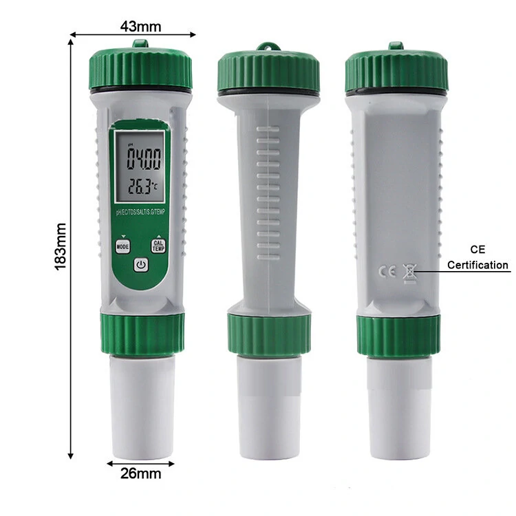 6-in-1 PH Water Quality Detection EC TDS PH SALT S.G TEMP Multi-function Water Source Measurement Pen — view 3
