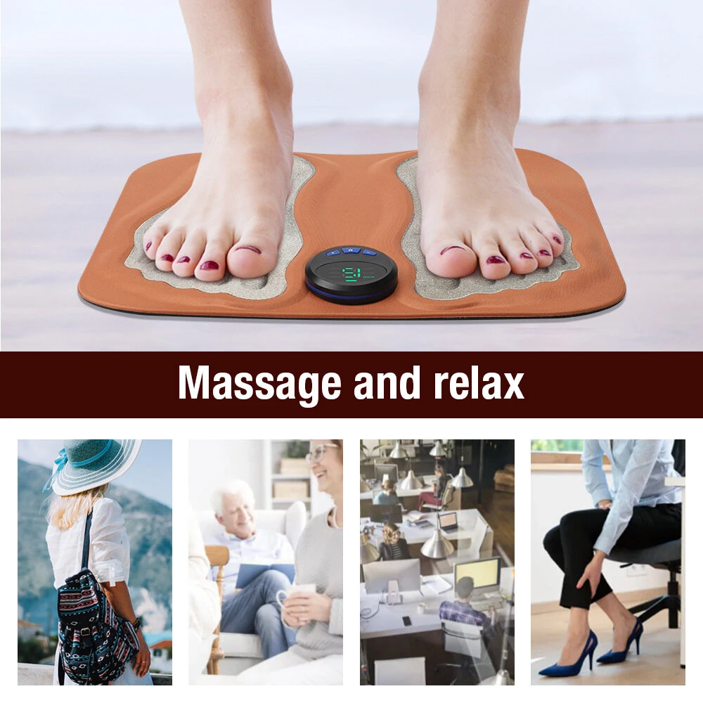 6 Mode 3D Electric Foot Massager Foot Pad 15 Speed Micro Current Pulse Calf  Foot Massager Micro Current Foot Massage Pad — view 5
