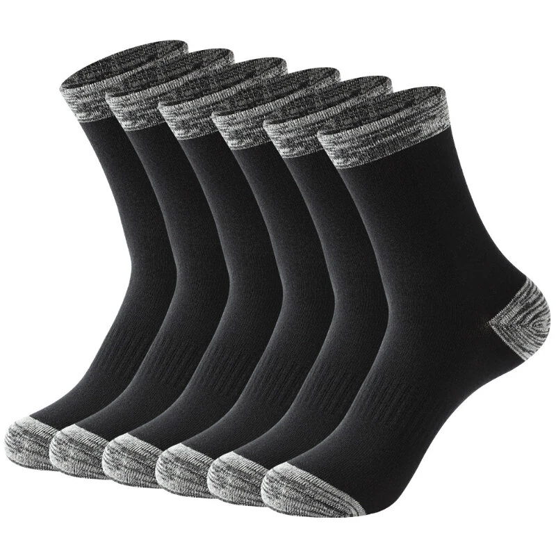 6 Pair Autumn Winter Men Socks Cotton Leisure Business Long Socks Walking Running Hiking Warm Socks For Male Plus Size 42-48 — view 11