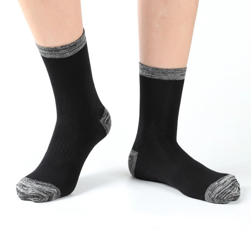 6 Pair Autumn Winter Men Socks Cotton Leisure Business Long Socks Walking Running Hiking Warm Socks For Male Plus Size 42-48 — view 4