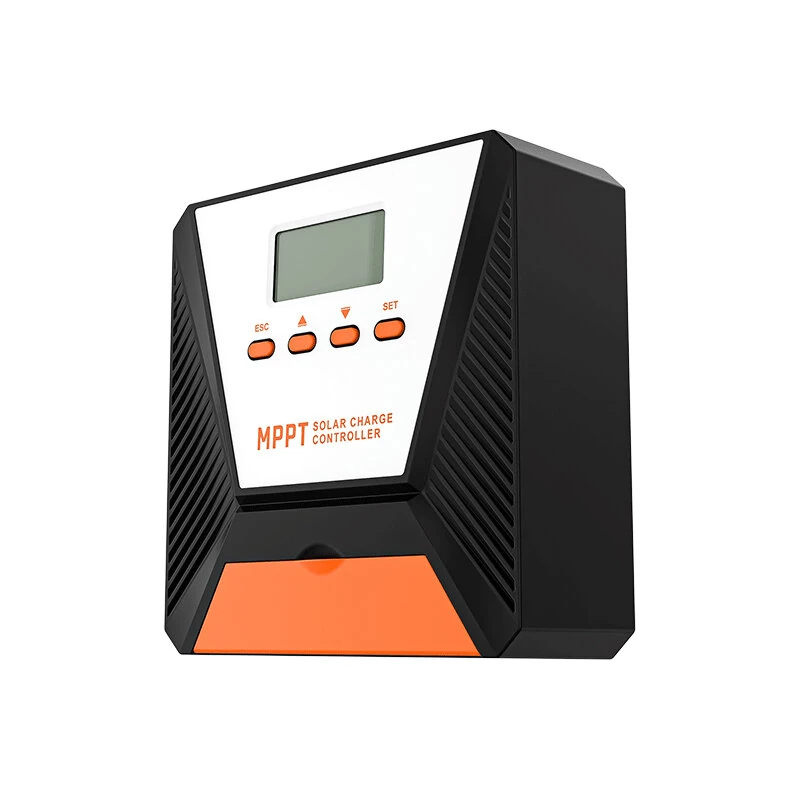 60A MPPT Solar Charge Controller 12V/ 24V Solar Panel Charge Controller Intelligent Regulator for FLD/LiFePO4/SLD/GEL/AGM with Dual USB Port Auto Parameter LCD Display and Timer Setting ON/Off Hours — view 2