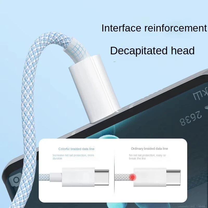6A 100W Type-C to iP/Micro/Type-C Cable PD Fast Charging Data Transmission Tinned Copper Core Line 1M/1.5M Long for iPhone 16 16 Pro 15 14 13 Pro Max for Huawei Pura X for Xiaomi 15 Pro for Samsung Galaxy S25 Pro — view 5