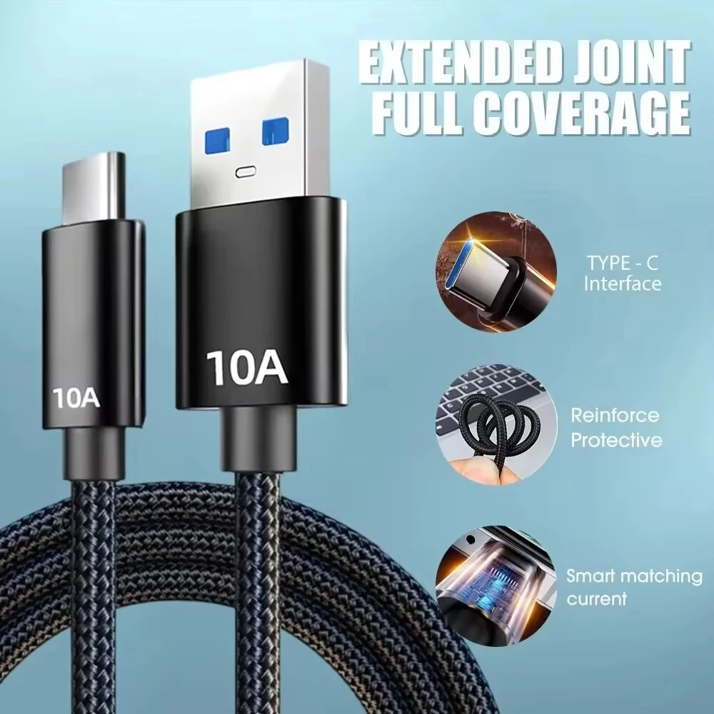 6A 120W USB-A to Type-C Cable Fast Charging Data Transmission Copper Cord Line 1M/2M Long for iPhone 16 15 15 Plus for Huawei Mate XT for Xiaomi MIX Fold4 for Samsung Galaxy Z Fold6 — view 5