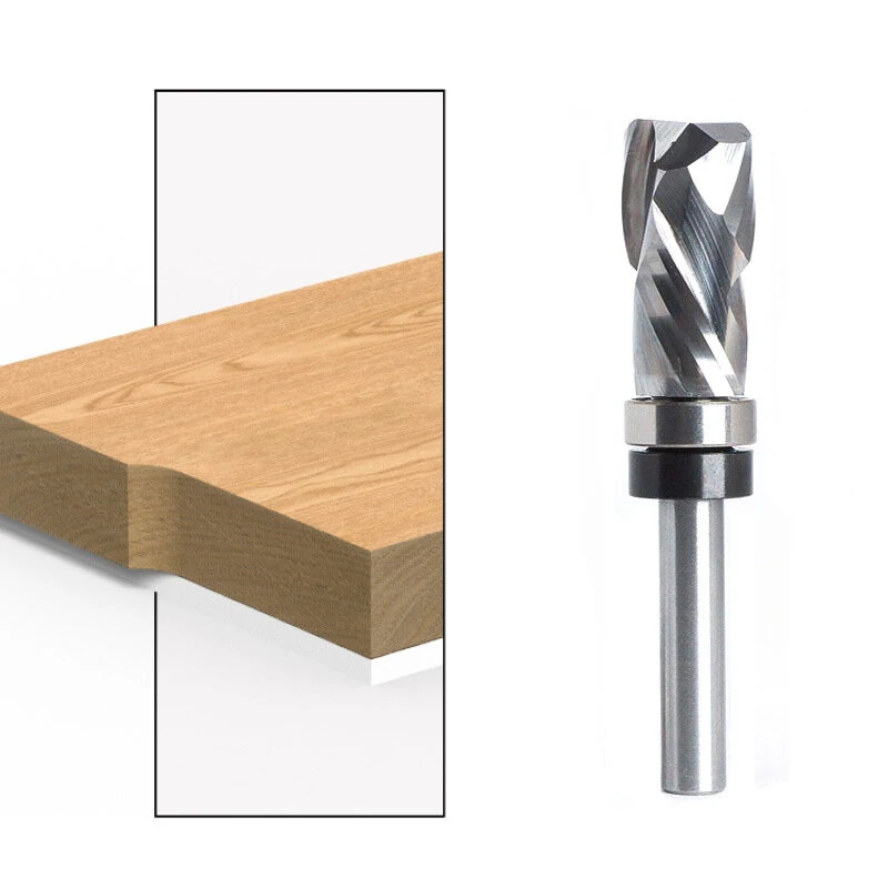 6mm/6.35mm/12.7mm Shank Carbide CNC Router Bit Bearing Ultra-Perfomance Compression Flush Trim Milling Cutter For Wood — view 4