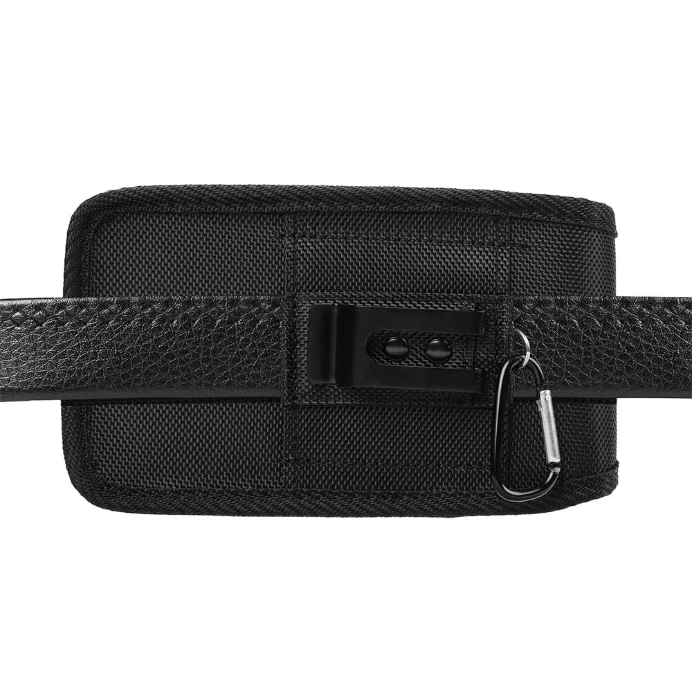 7.5'' Universal Phone Waist Bag Portable Nylon Dual Pocket Wear Belt Waist Packs Protective Case with Buckle — view 10