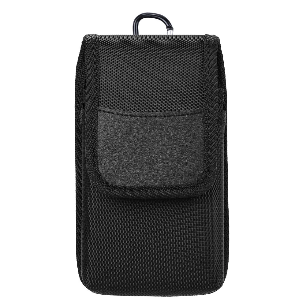 7.5'' Universal Phone Waist Bag Portable Nylon Dual Pocket Wear Belt Waist Packs Protective Case with Buckle — view 5