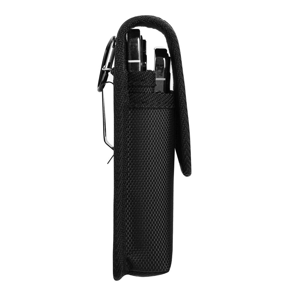 7.5'' Universal Phone Waist Bag Portable Nylon Dual Pocket Wear Belt Waist Packs Protective Case with Buckle — view 9