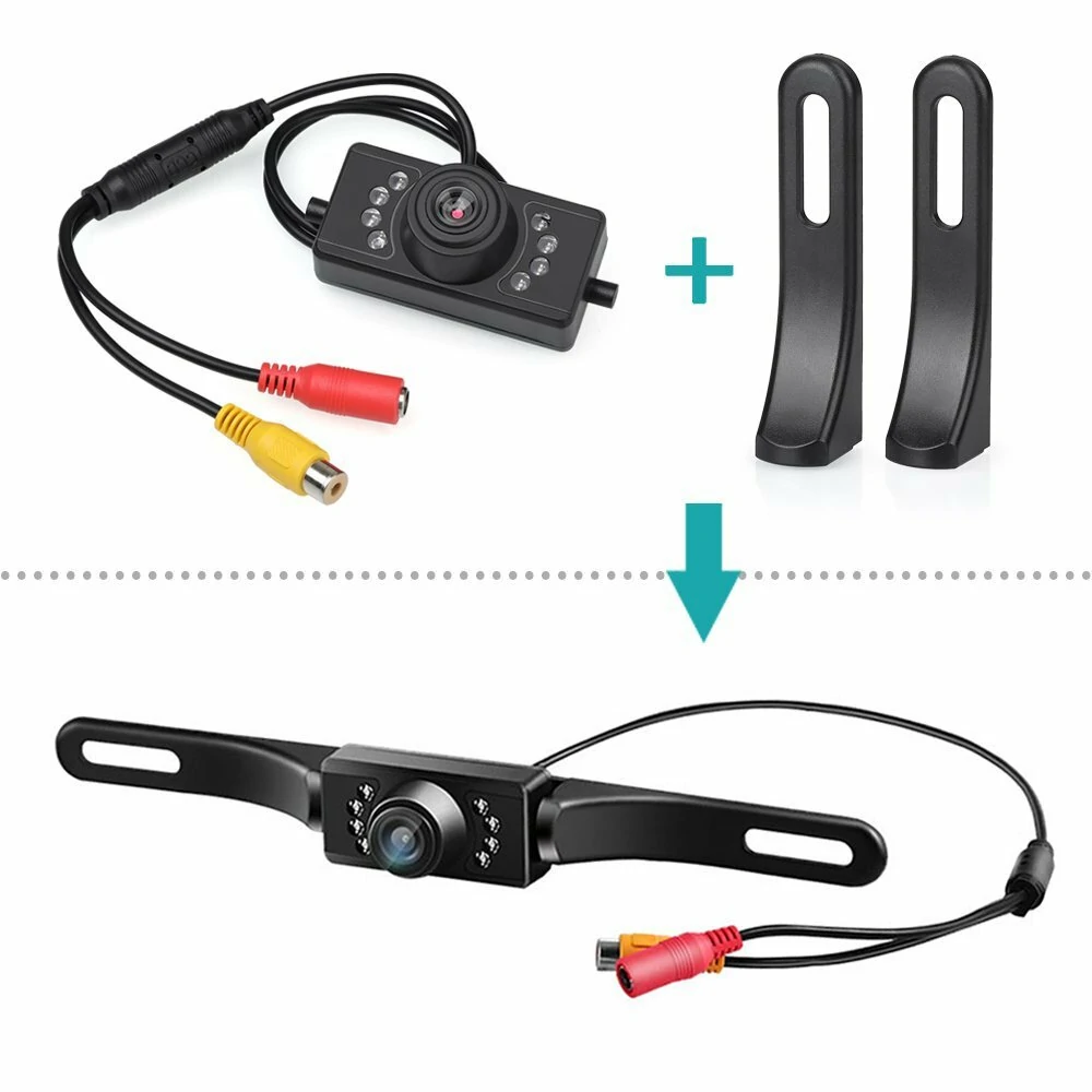 720 HD Backup Camera Rear View License Plate Reverse Camera Universal for Pickup Truck Car SUV 170° Angle Night Vision Waterproof — view 9