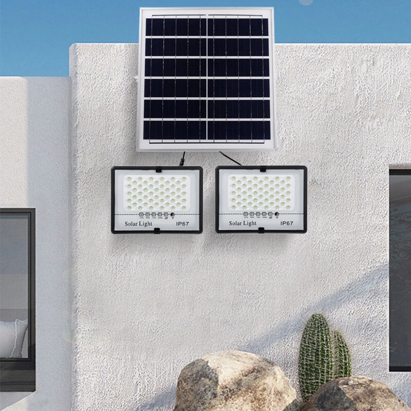77LED~410LED Solar Floodlight With Remote Controller Outdoor Garden Security Light — view 4