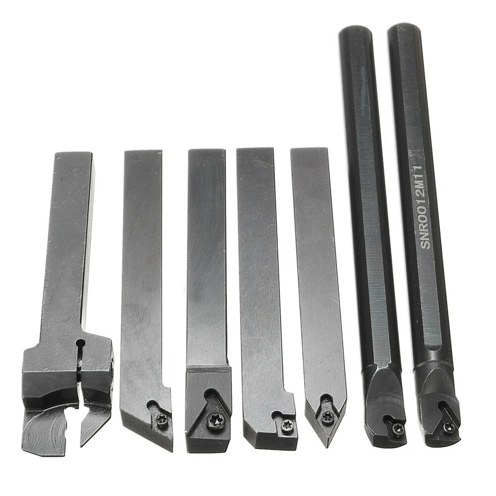 7pcs 12mm Shank Lathe Boring Bar Turning Tool Holder Set With Carbide Inserts — view 4