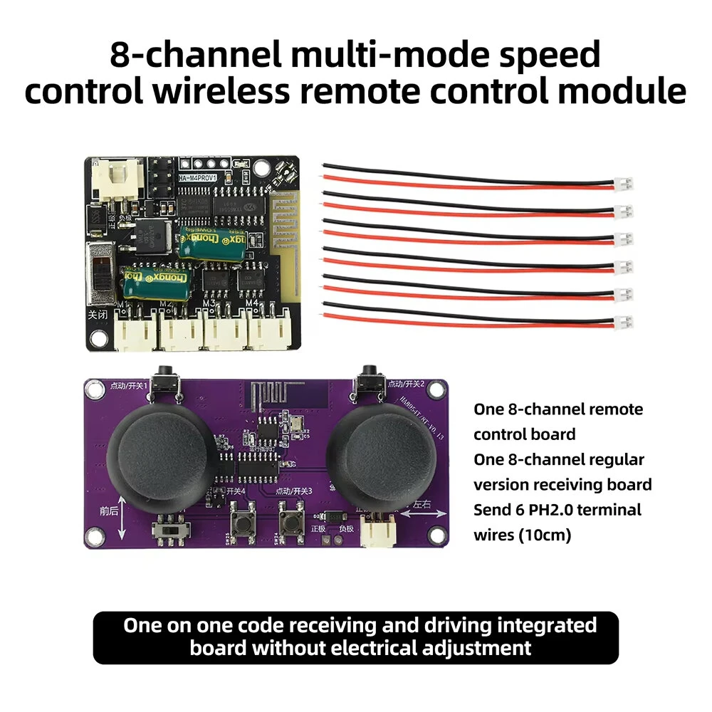 8-Channel 2.4GHz Wireless Remote Control Module Kit with Dual-Thumbstick Design for DIY Remote Control Cars And Boats — view 2