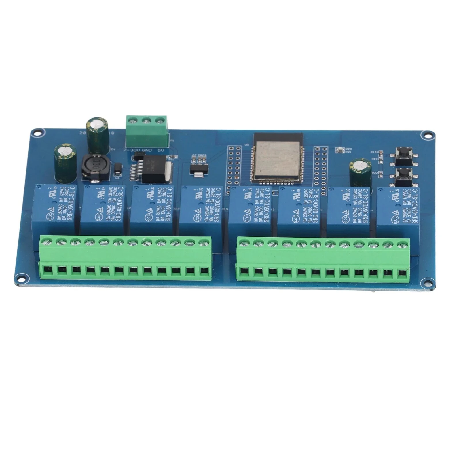 8 Channel Relay Module ESP32 WiFi Wireless Control BLE Development Board ESP32-WROOM-32E DC 5~30V — view 3