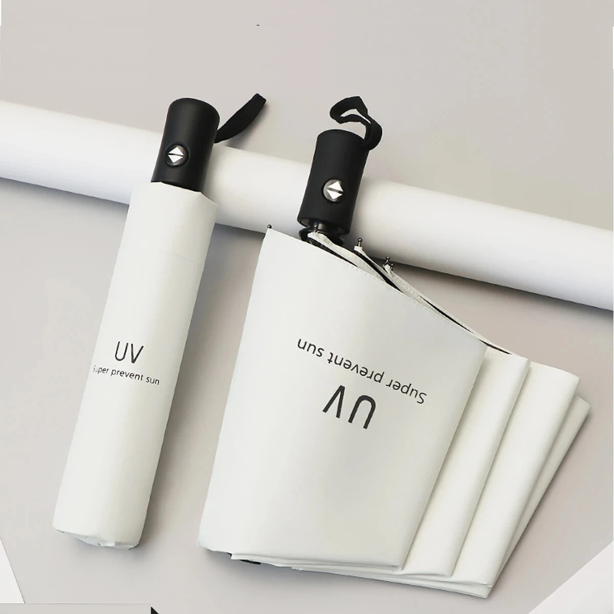 8-Rib Travel Umbrella Windproof Automatic Open and Close Multicolor Portable Rain Sun Protection for All Weather Conditions — view 11