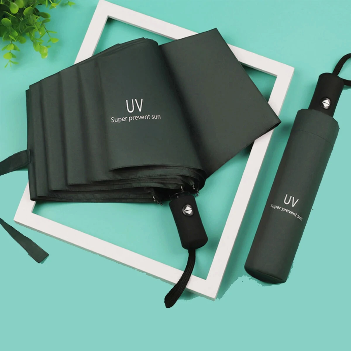 8-Rib Travel Umbrella Windproof Automatic Open and Close Multicolor Portable Rain Sun Protection for All Weather Conditions — view 8