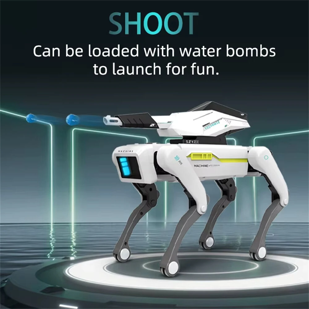 8006 Smart Robotic Dog AI Programming Multiple Modes Remote Control Interactive Intelligent Pet Robot with Turret Water Bullet Shooter for Kids — view 4