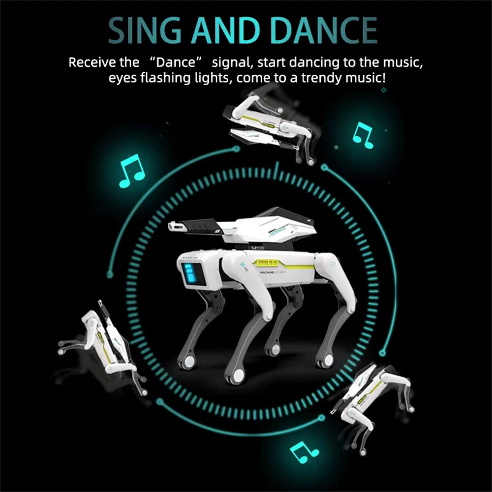 8006 Smart Robotic Dog AI Programming Multiple Modes Remote Control Interactive Intelligent Pet Robot with Turret Water Bullet Shooter for Kids — view 5