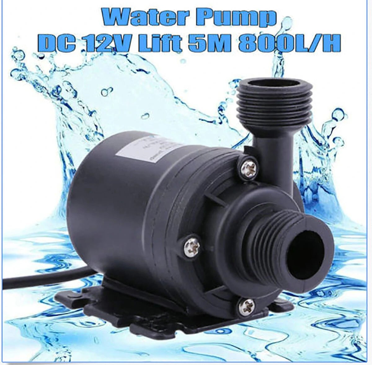 800L/H 12V DC 5M Submersible Hot Water Circulation Pump Solar Brushless Motor — view 9