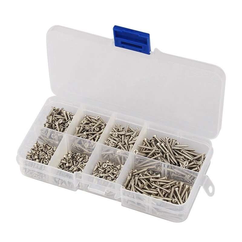 800pcs M2 Self Tapping Stainless Steel Screws Assortment Kit Replacement — view 6