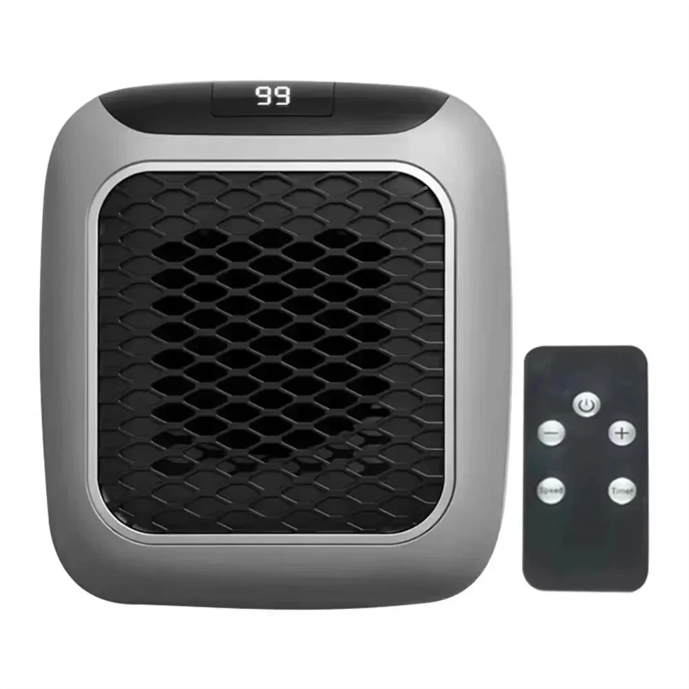 800W Wall-Mounted Electric Space Heater with Remote Ceramic Heating LED Display 12-Hour Timer Adjustable Thermostat Energy Efficient for Home and Office — Pricio