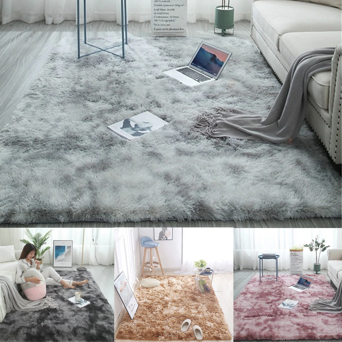 80*160CM Tie-dye Carpet Rectangular Carpet Faux Fur Carpet For Bedroom Living Room Balcony — Pricio