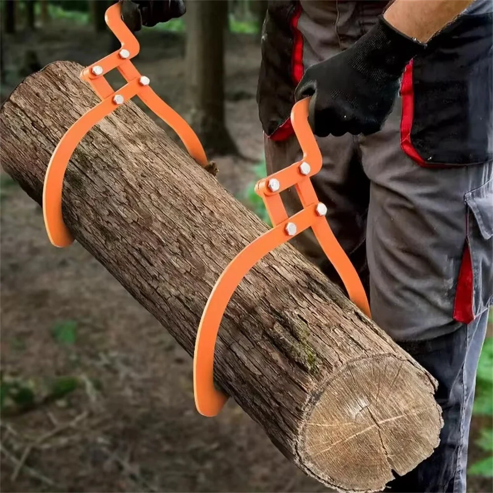 8/13/20inch Heavy Duty Stainless Steel Log Lifting Tongs 330 lbs Capacity Secure Hook Grip for Firewood Collection Brush Clearing Outdoor Wood Handling Tools — view 7