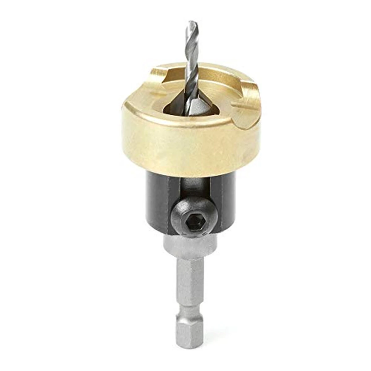 82 Degree Woodworking Countersink Drill Bits Carbide Tipped with Adjustable Depth Stop No Thrust Ball Bearing — view 2