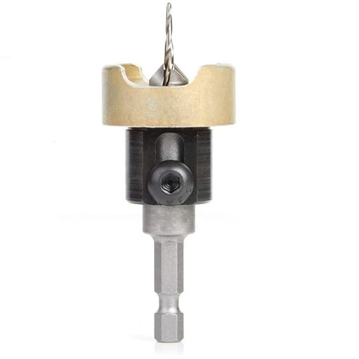 82 Degree Woodworking Countersink Drill Bits Carbide Tipped with Adjustable Depth Stop No Thrust Ball Bearing — view 3