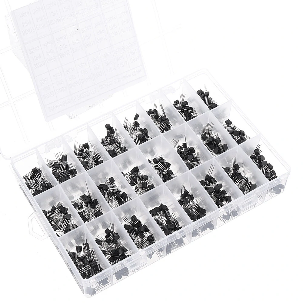 840pcs 24Values TO-92 Transistor Assortment Kit BC327 BC337 BC547 transistor 2N2222 3904 3906 C945 PNP/NPN Transistors Pack — view 5