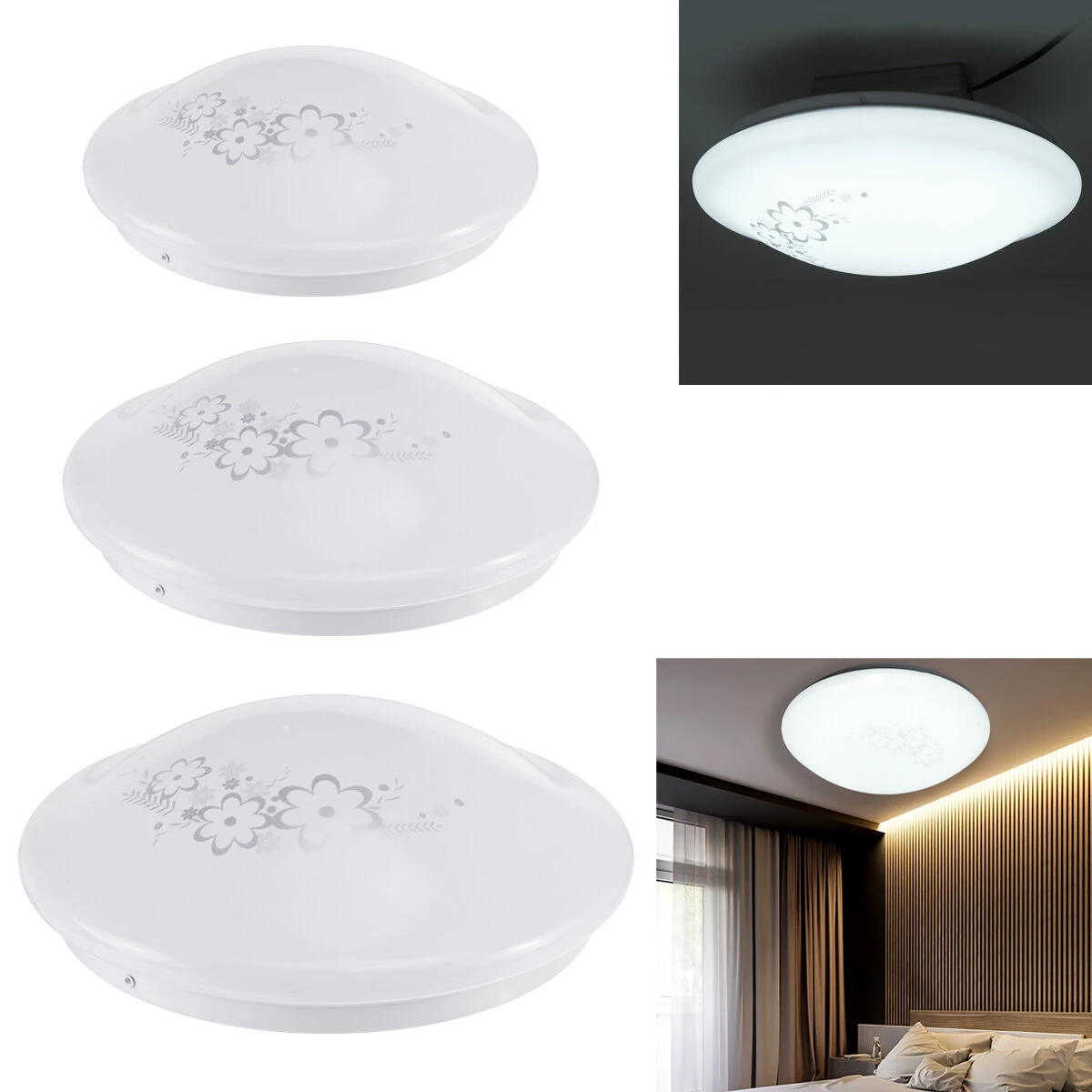 85V-265V 20cm/28cm/35cm Round LED Ceiling Lights Ultra Thin Flush Mounted Fixtur — view 3