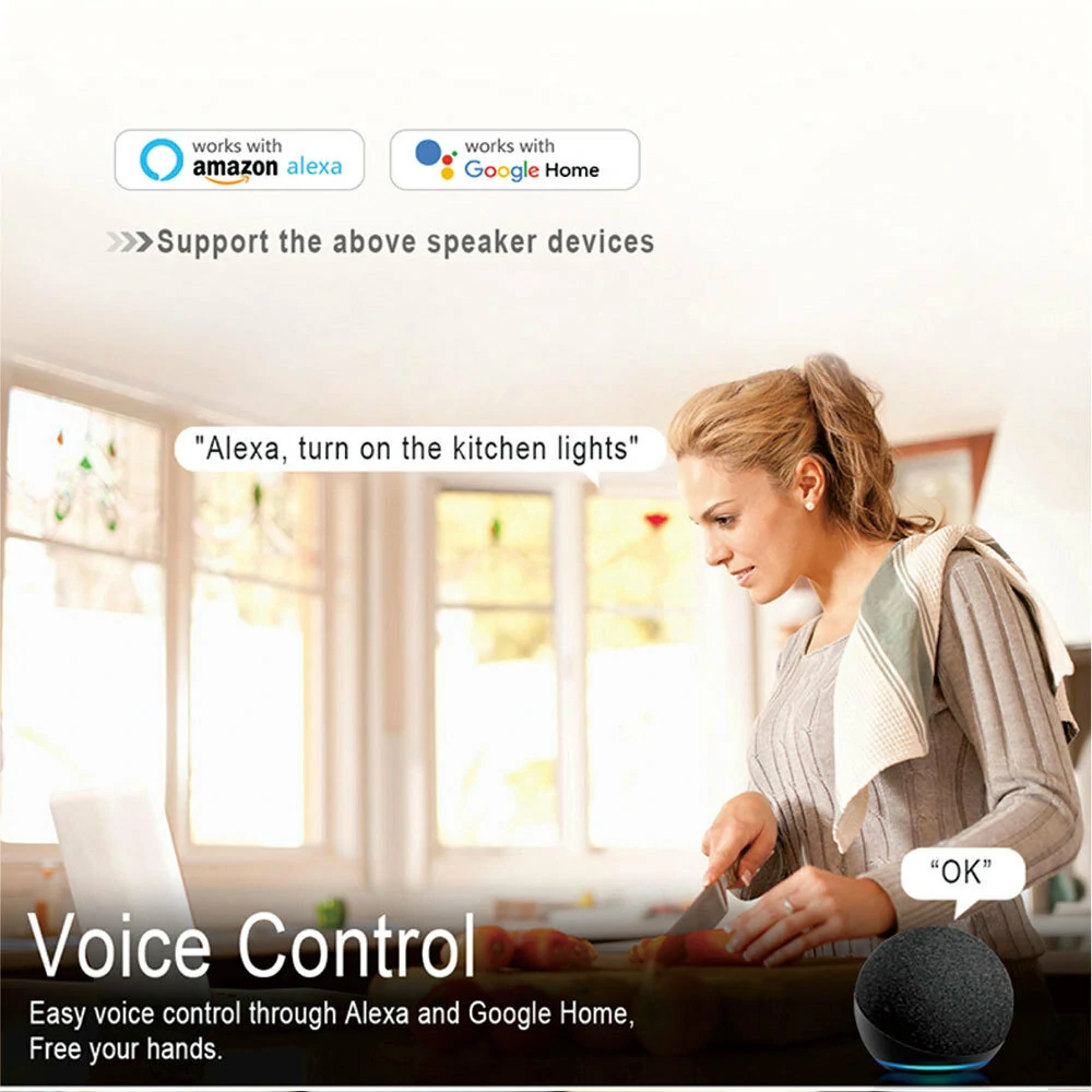 86×86 EU Type Tuya WiFi Smart Panel Switch Remote Phone Control Timing Setting RF433 Support Alexa Google — view 7