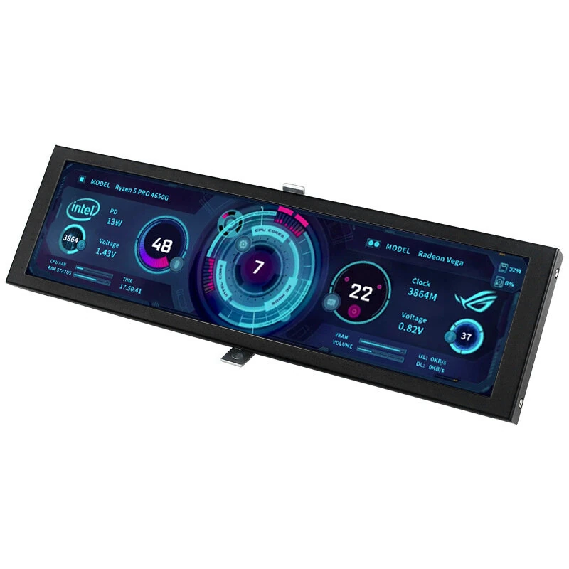8.8 Inch USB Secondary Screen Type C Connect NO High Definition Multimedia Interface-compatible Display 1920*480 IPS LCD CPU RAM GPU Monitor Without AIDA64 — view 2
