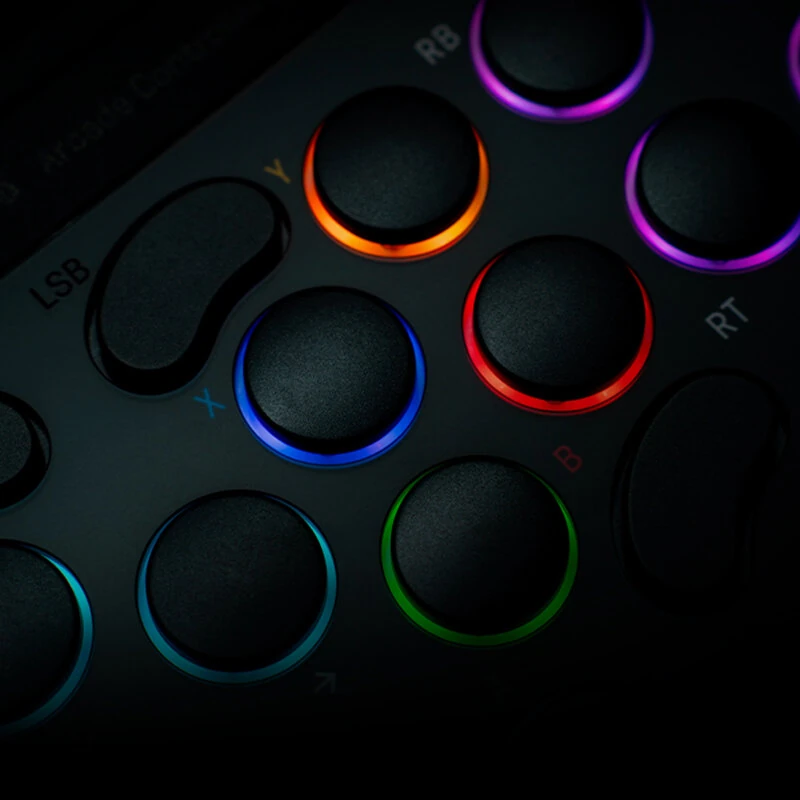 8Bitdo Arcade Controller Xbox Edition Dual Mode Game Controller 1.1mm Rapid Trigger with Full Large Mechanical Buttons No Joystick Hot Swappable SOCD Cleaning RGB Lighting Customizable Fighting Wireless Arcade Game Controller — view 5
