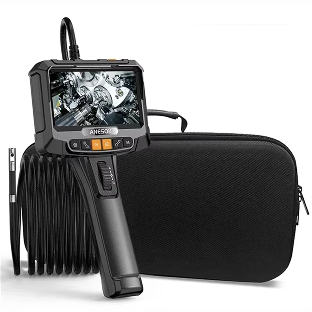 8mm Probe 8 LED Industrial Borescope Dual Lens 360 Degree Rotating Inspection Camera 5 Inch 1080P HD Screen IP67 Waterproof High Temperature Protection — view 3