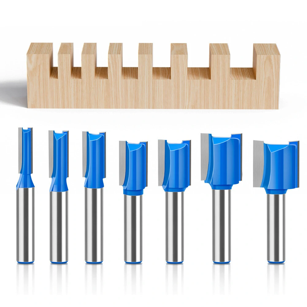 8mm Shank Straight Router Bit 20mm Cutting Length 6/8/10/12/14/18/20mm Cutting Diameter Carbide Tipped Double Flute Straight Cut Router Bits — Pricio