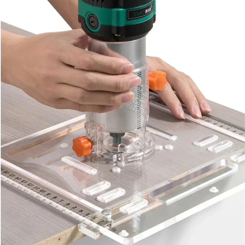 8mm Thickened Acrylic Bottom Plate with Adjustable Width Clear Visual Cutting Mini Table Saw Fit For Cutting Machine Gong Machine — image 1