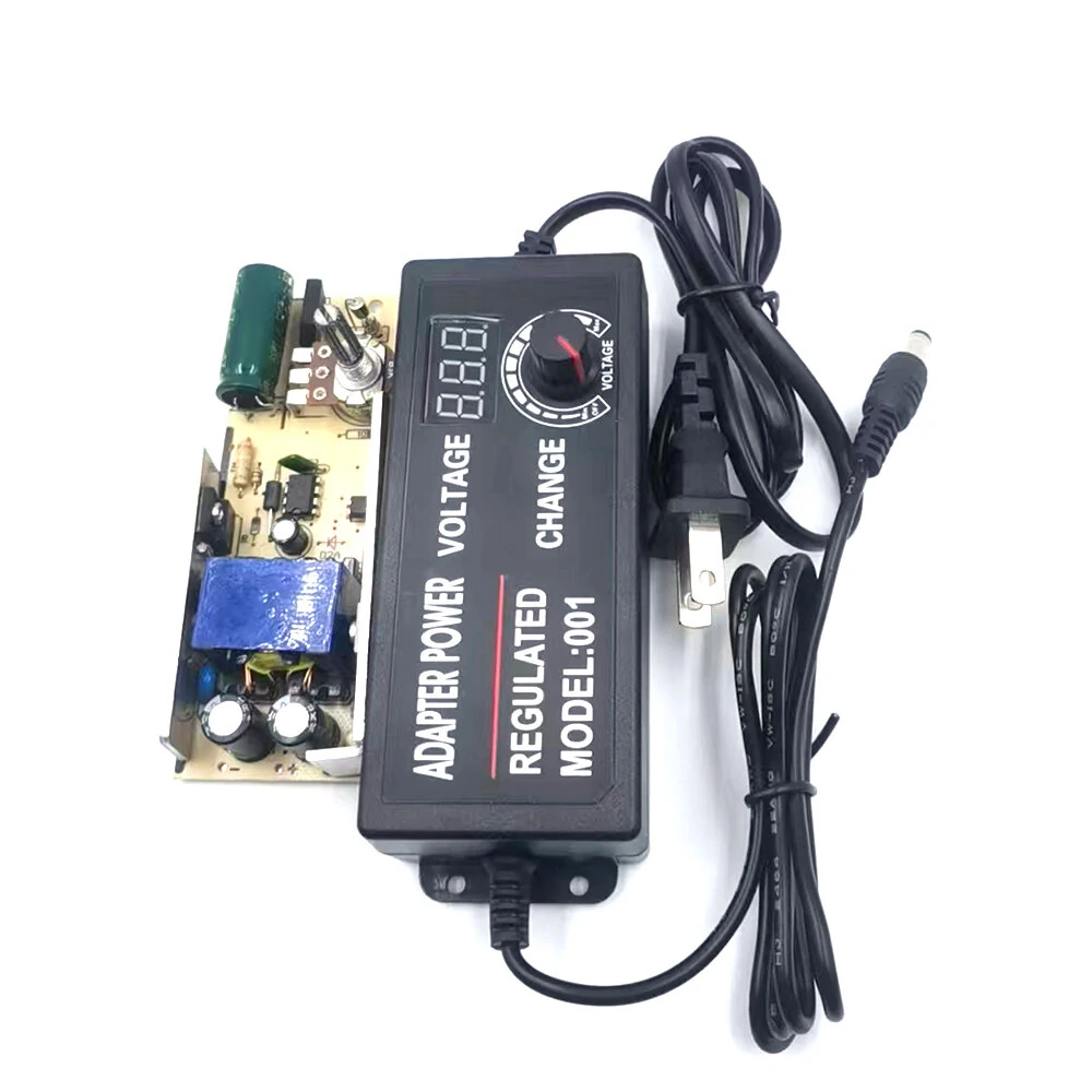 9-24V2A Adjustable Voltage Adapter with Clear Display Universal Input 100-240V High Efficiency Perfect for Various Devices Worldwide — view 4