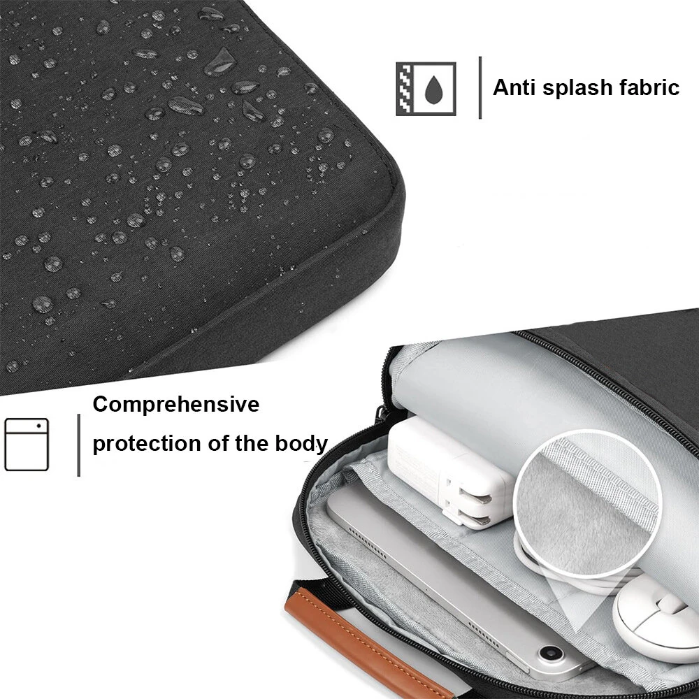 9.7''/13'' Tablet Sleeve Bag Lightweight Laptop Handbag Simple Waterproof Notebook Inner Case Messenger Bag — view 4