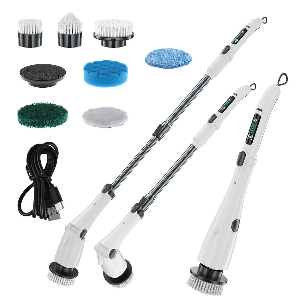 9-In-1 Multifunctional Electric Mop Handheld 3 Speed Cordless Electric Brush LCD Digital Display Electric Cleaning Brush — view 3