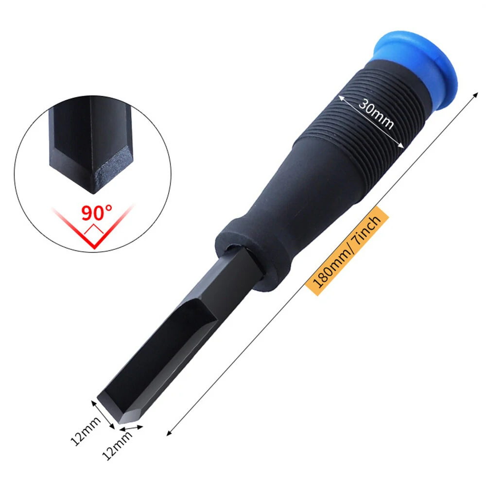 90° Right Angle Chisel Tool with Sturdy Plastic Handle High Carbon Steel Body for Efficient Grooving Work — view 9
