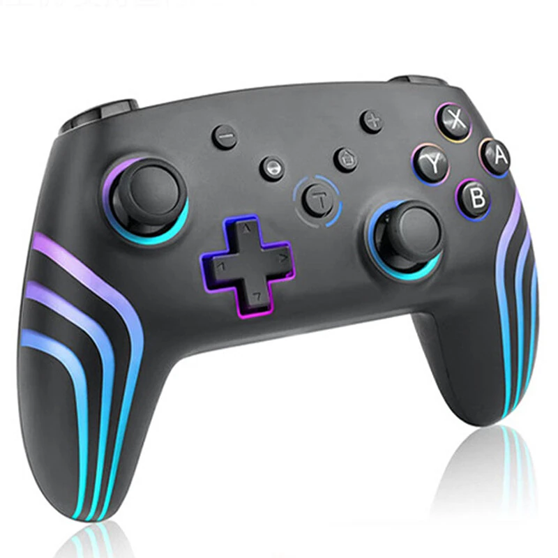 933A Wireless Game Controller for Switch Pro PC Steam Deck bluetooth Gamepad with RGB Lighting Six Axis Gyro Dual Motors Vibration Function Ergonomics Design — image 1