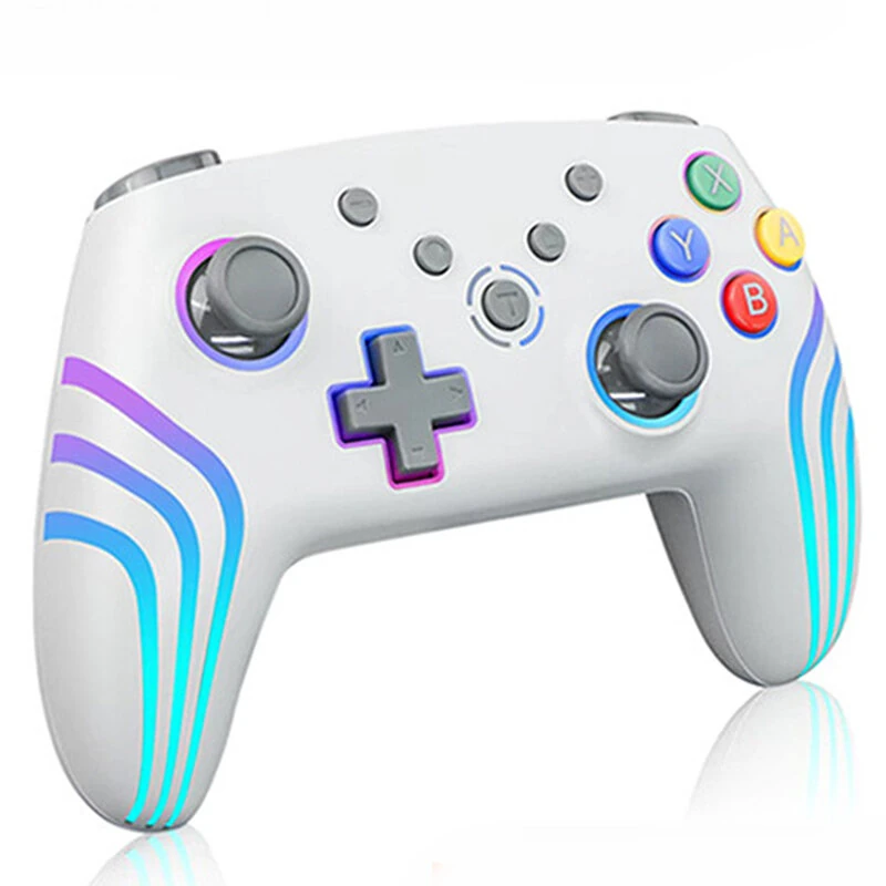 933A Wireless Game Controller for Switch Pro PC Steam Deck bluetooth Gamepad with RGB Lighting Six Axis Gyro Dual Motors Vibration Function Ergonomics Design — view 2