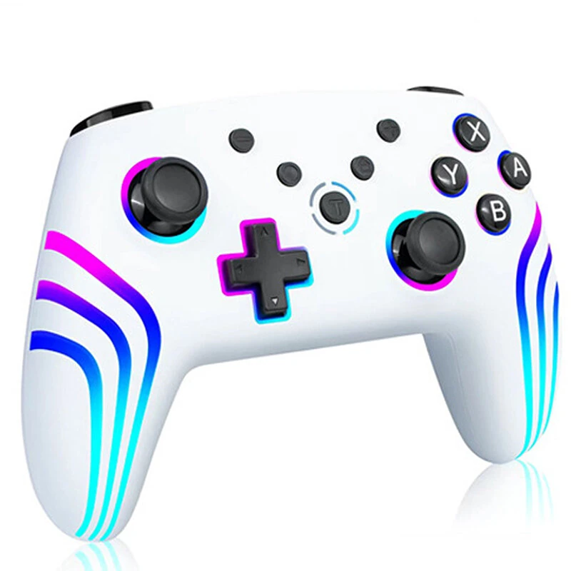 933A Wireless Game Controller for Switch Pro PC Steam Deck bluetooth Gamepad with RGB Lighting Six Axis Gyro Dual Motors Vibration Function Ergonomics Design — view 3