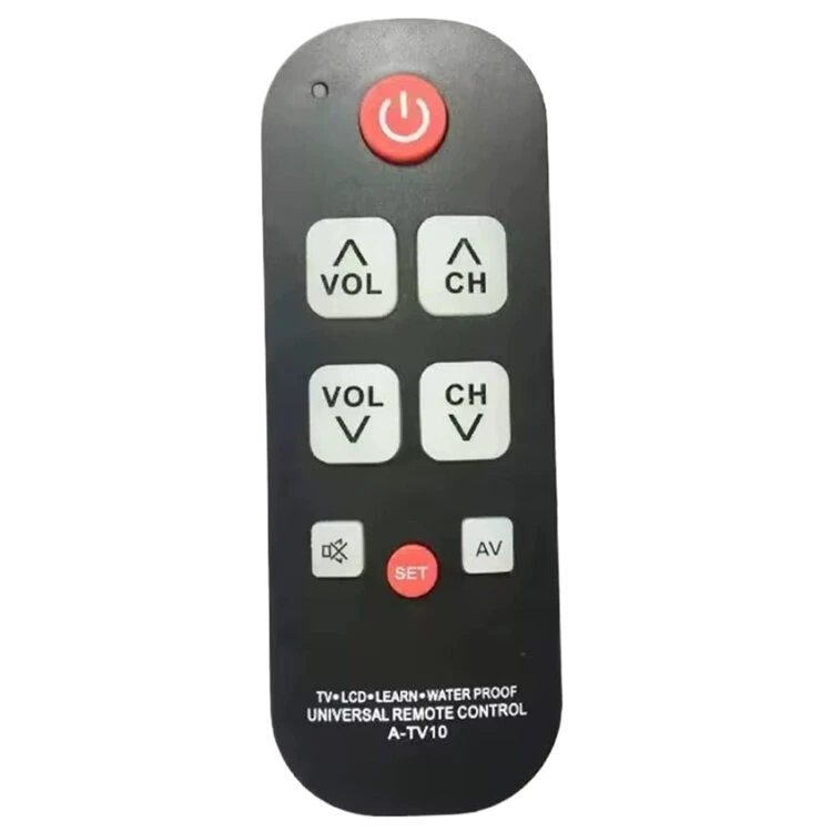 A-TV10 TV Remote Universal Controller Simple Waterproof Remote Control with LED Light for All TV Models — view 2
